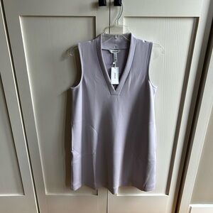 Spanx Sleeveless V-Neck Knee Length Dress - Lavender, M